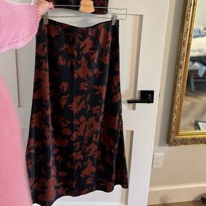 Floral Black and Brown Women's Skirt